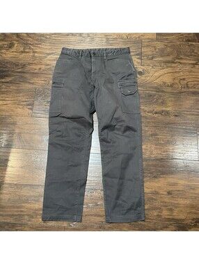 The North Face Pants Mens 34x30 Grey Canvas Workwear Outdoor Logo Utility Pocket